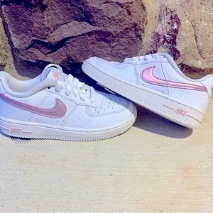 Nike AirForce 1s- Pink swoosh